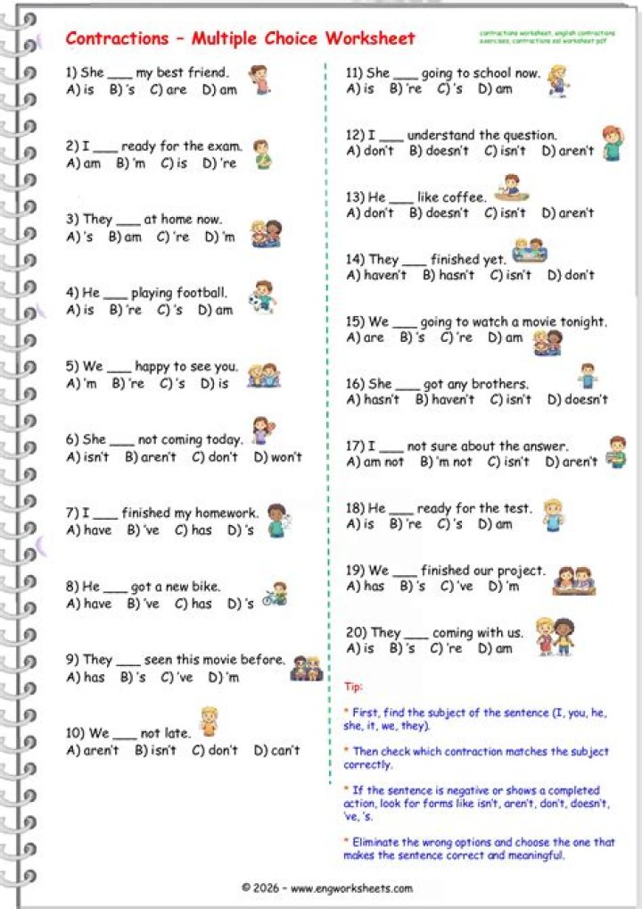 Free ESL Worksheet PDF Download for Beginners