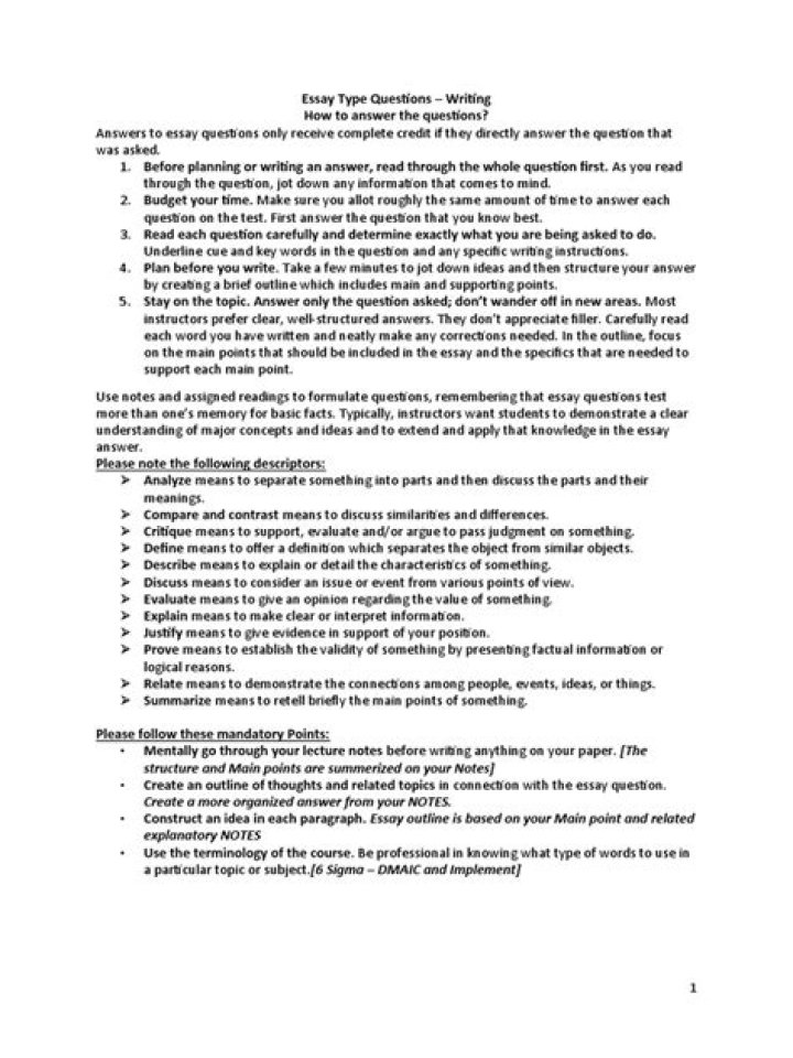 Essay Type Questions PDF: Master Exam-Ready Writing