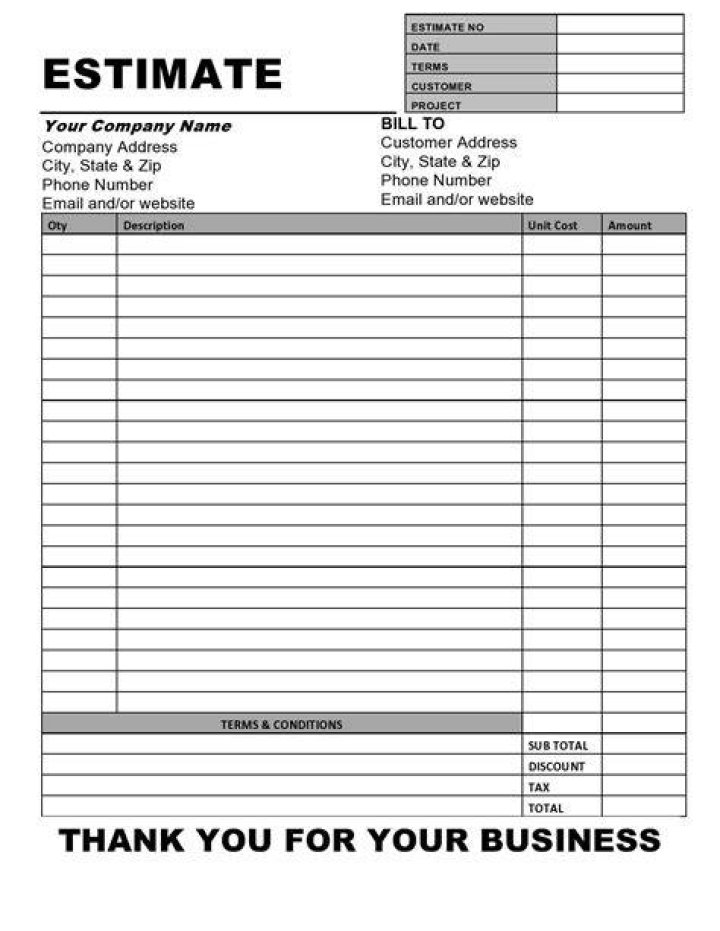 Free Estimate Sheet PDF for Quick Project Costs