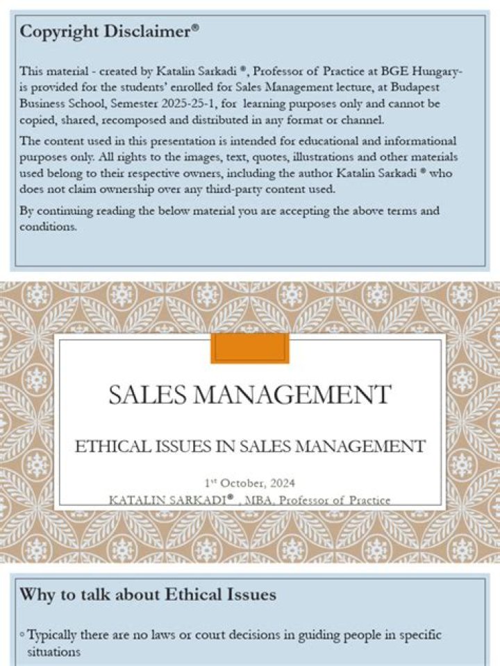 Ethical Issues in Sales Management: A Comprehensive PDF Guide