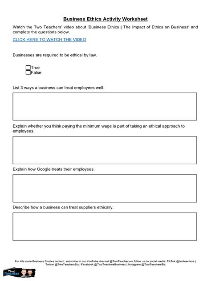 Ethics Worksheet PDF: Free Download for Students & Professionals