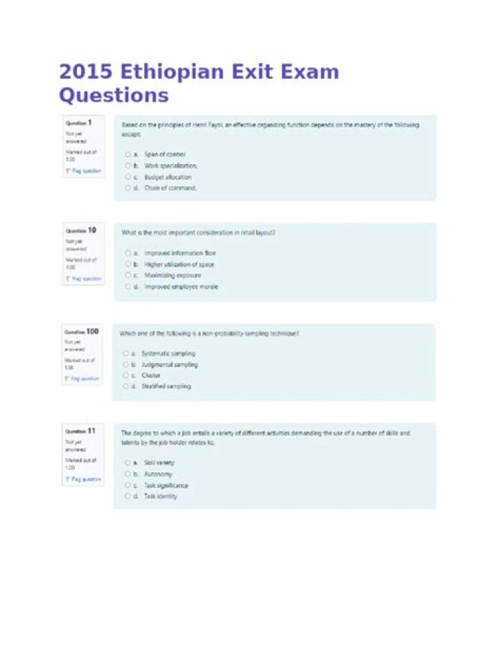 Ethiopian Bank Exam Questions and Answers PDF – Practice Now