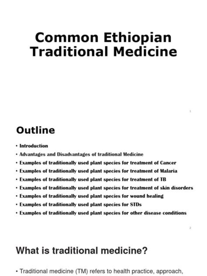 Ethiopian Traditional Medicine List PDF: Complete Guide to Healing Practices