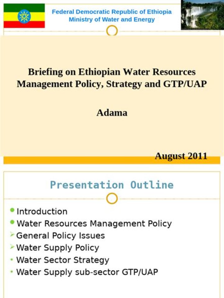 Ethiopian Water Resources Management Policy PDF: Key Strategies and Implementation