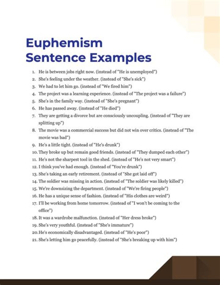 Euphemism Words List PDF – Easy-to-Use Guide & Download