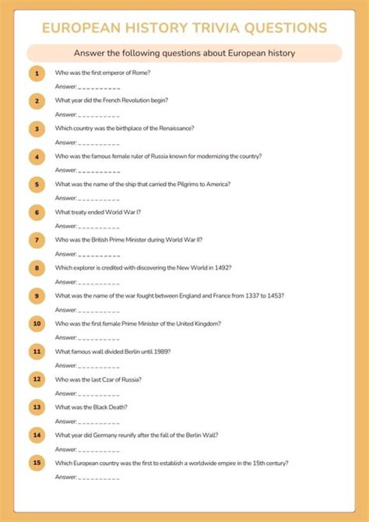 European History Questions and Answers PDF – Study Guide & Exam Prep