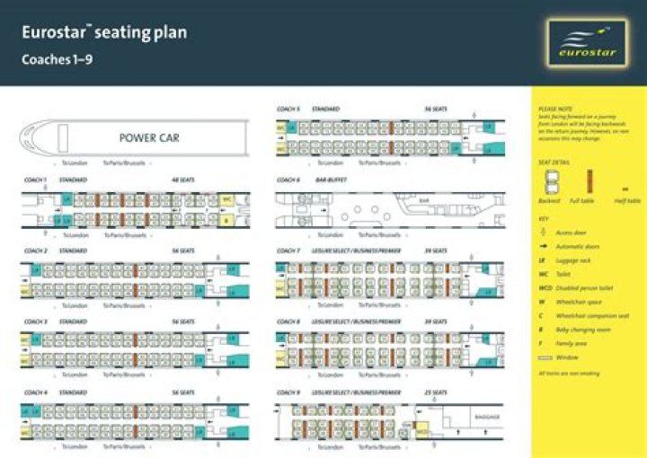 Eurostar Standard Premier Seating Plan PDF for Comfort & Style