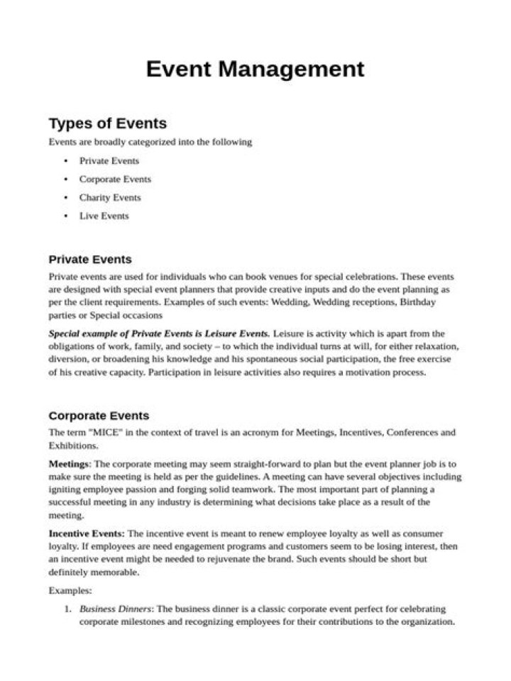 Event Management Notes PDF: Essential Checklists & Tips