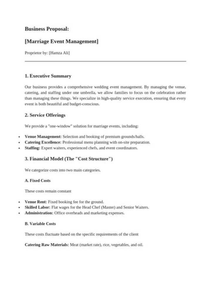 Professional Event Management Proposal PDF Template