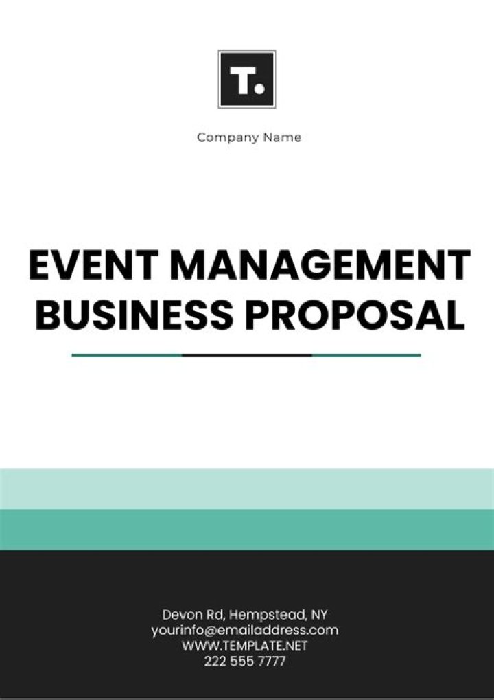 Event Management Proposal Template PDF for Seamless Events