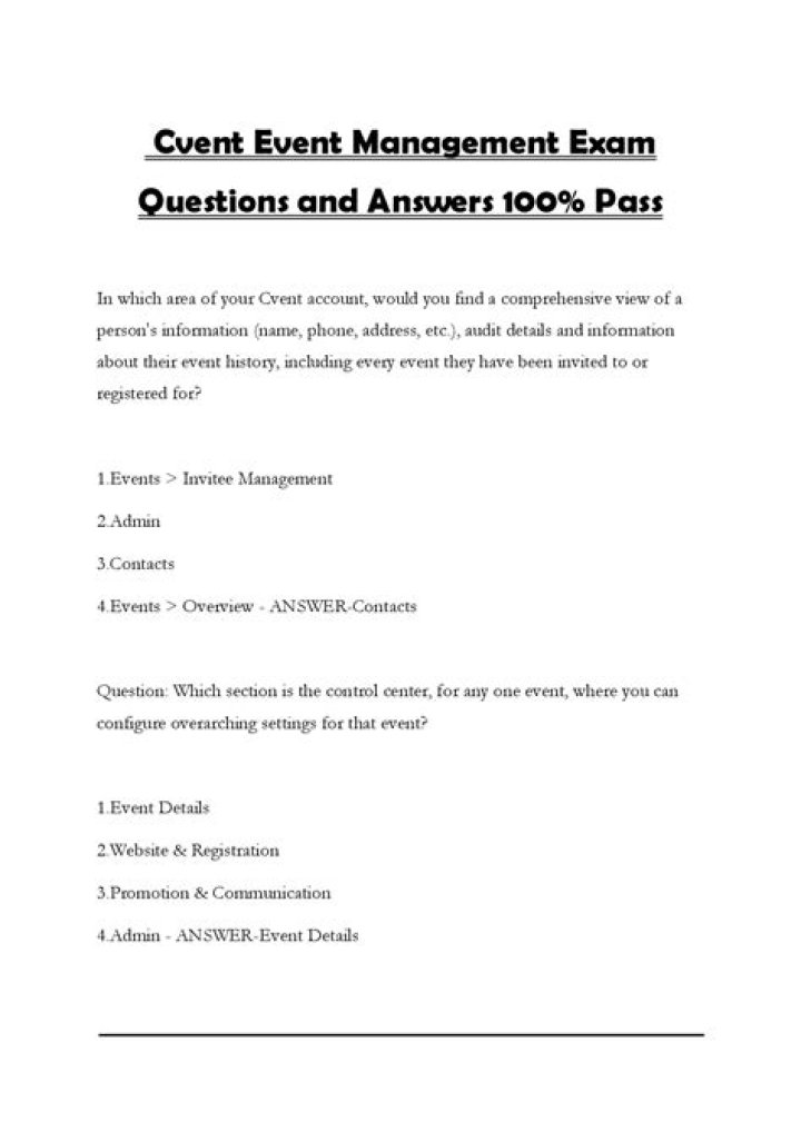 Event Management Questions and Answers PDF: Expert Tips & Solutions