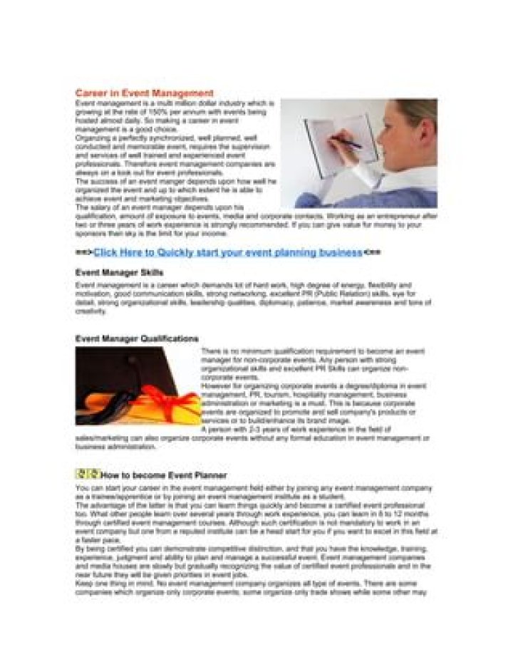 Free PDF Event Management Study Material for Success