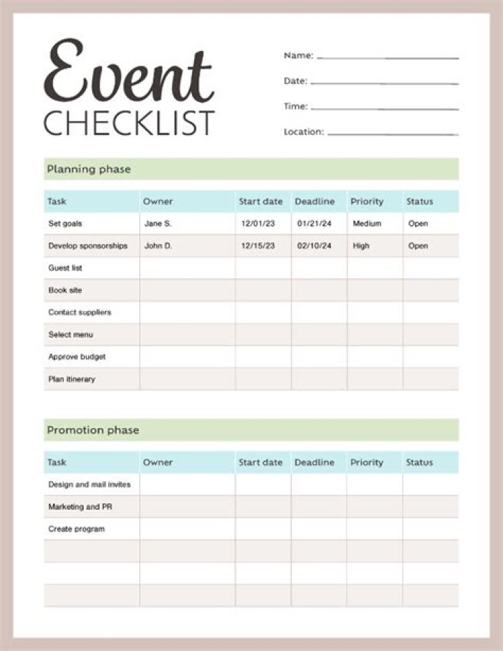 Event Plan Template PDF for Stress-Free Event Planning