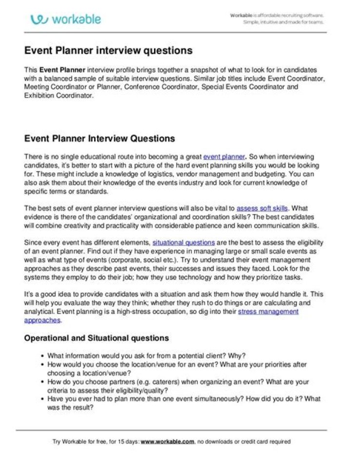 Event Planner Interview Questions & Answers PDF: Expert Tips for Success
