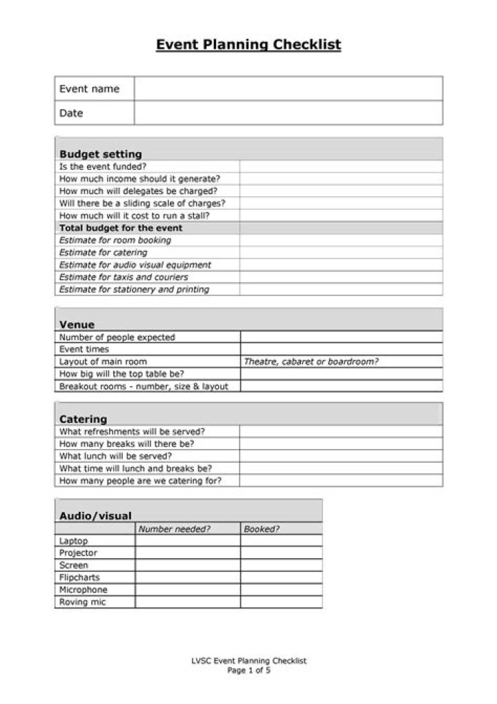 Event Planning Checklist Template PDF – Get Yours Now