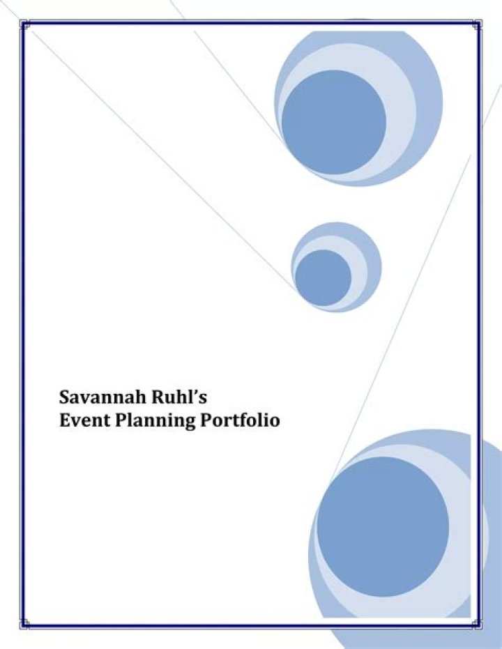 Event Planning Portfolio PDF: Showcase Your Best Events