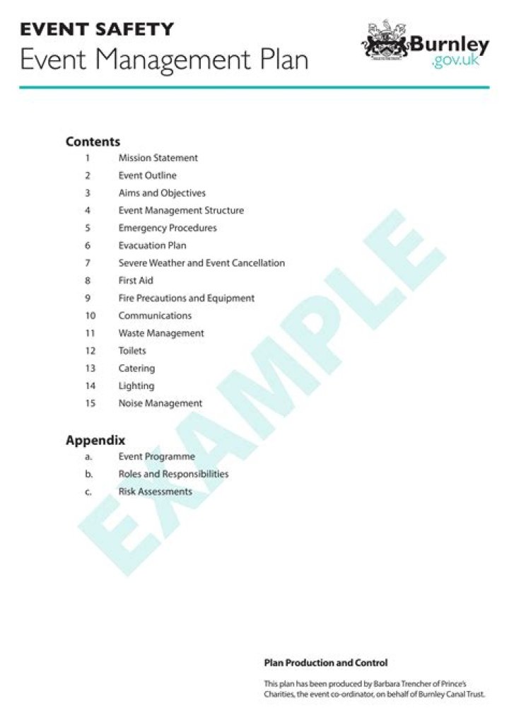 Event Project Management Plan Example PDF – Download Now
