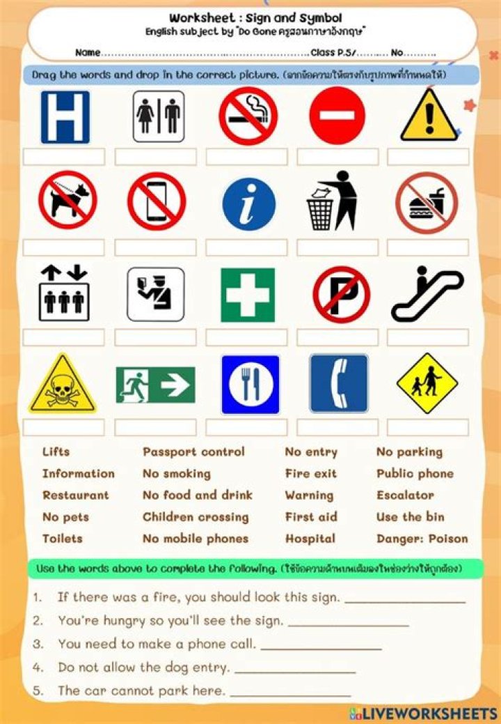 Everyday Signs and Symbols Worksheets PDF – Learn Key Symbols & Use Daily