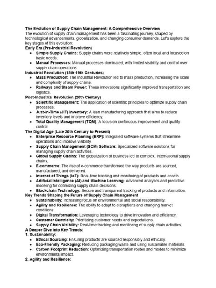 Evolution of Supply Chain Management: A Comprehensive PDF Guide