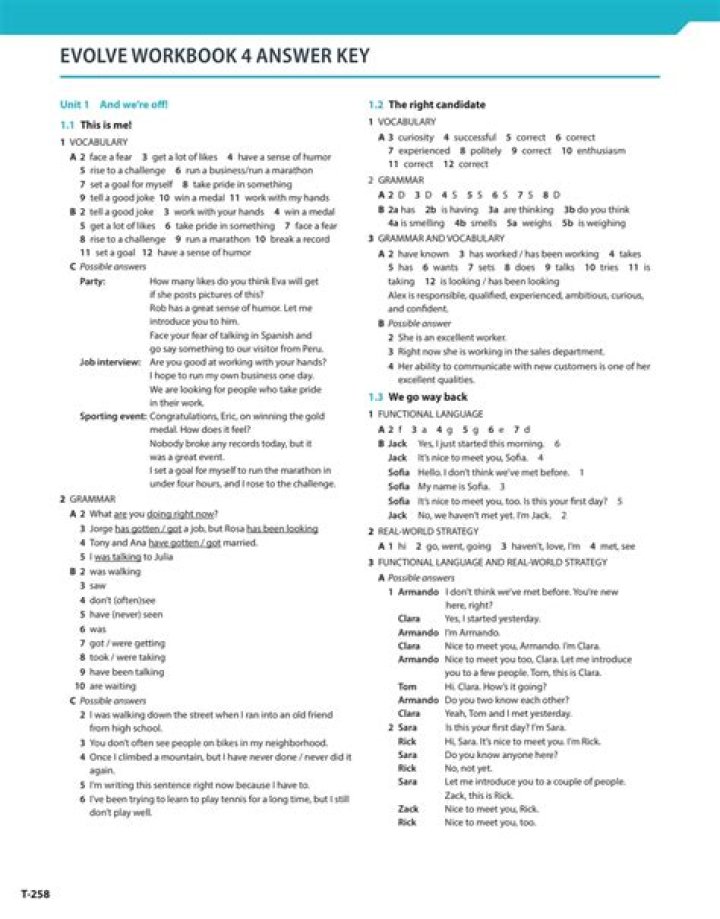 Evolve 4 Workbook Answer Key PDF – Instant Access