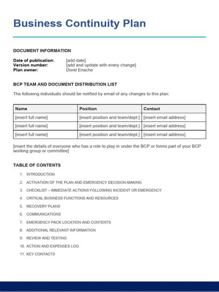 Business Continuity Plan Example PDF – Practical Template for Disaster Preparedness