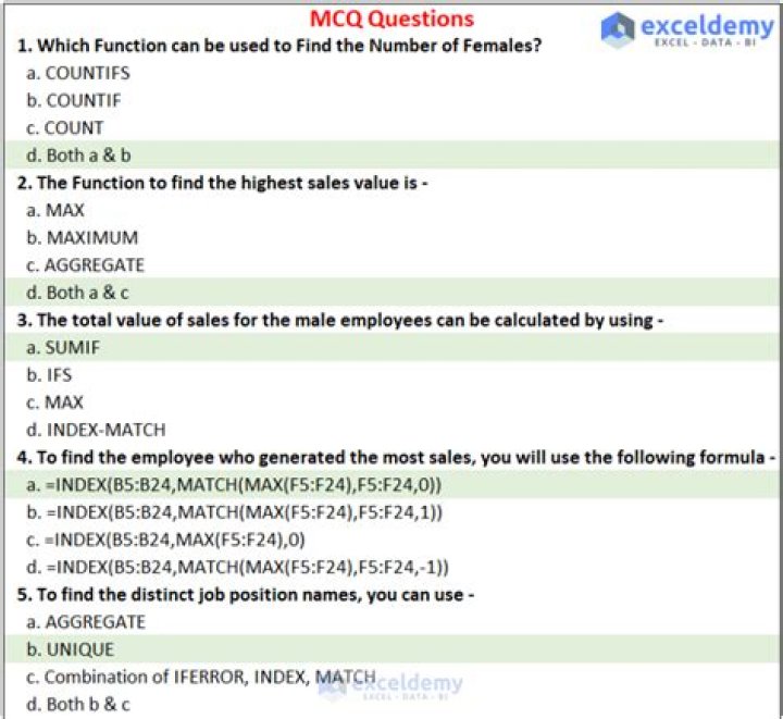 Excel Questions and Answers PDF: Mastering Formulas & Functions