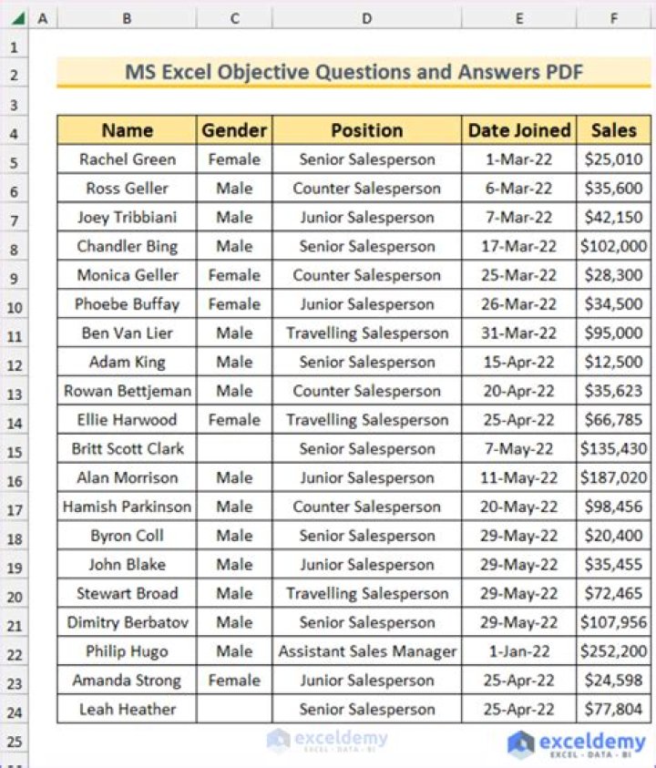 Excel Questions PDF: Master Advanced Formulas & Problem Solving