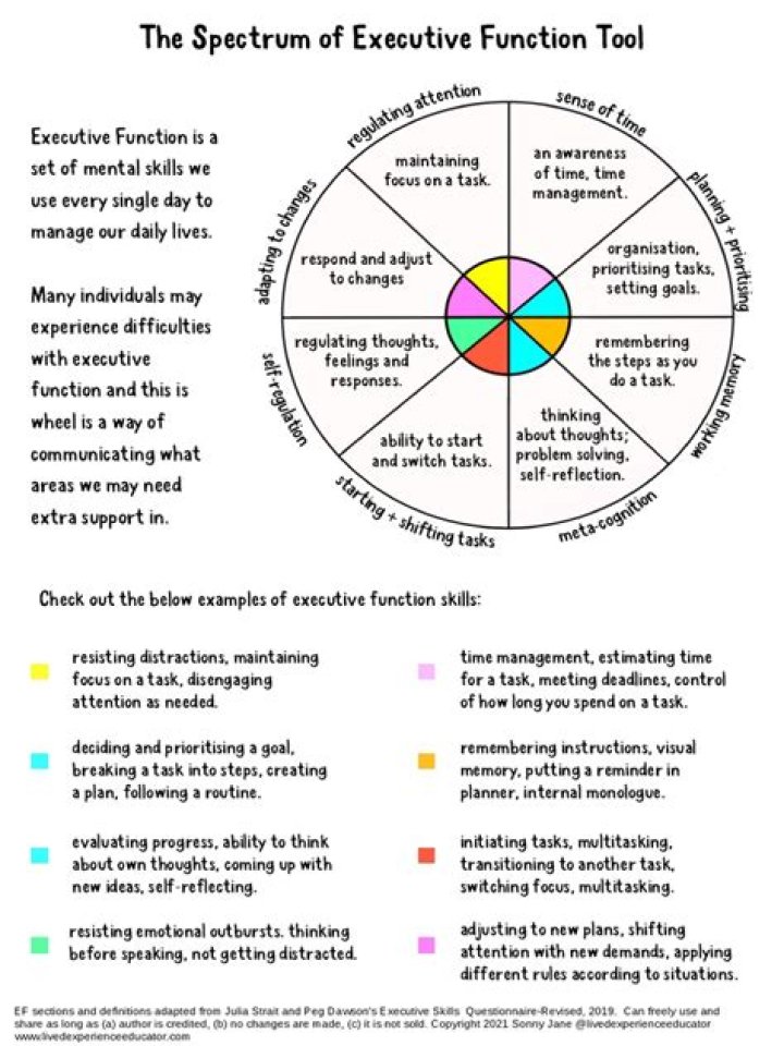 Executive Function Worksheets PDF for Students and Educators