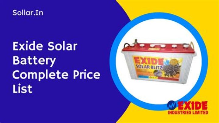 Exide Battery Price List 2019 PDF – Affordable Prices & Comparison
