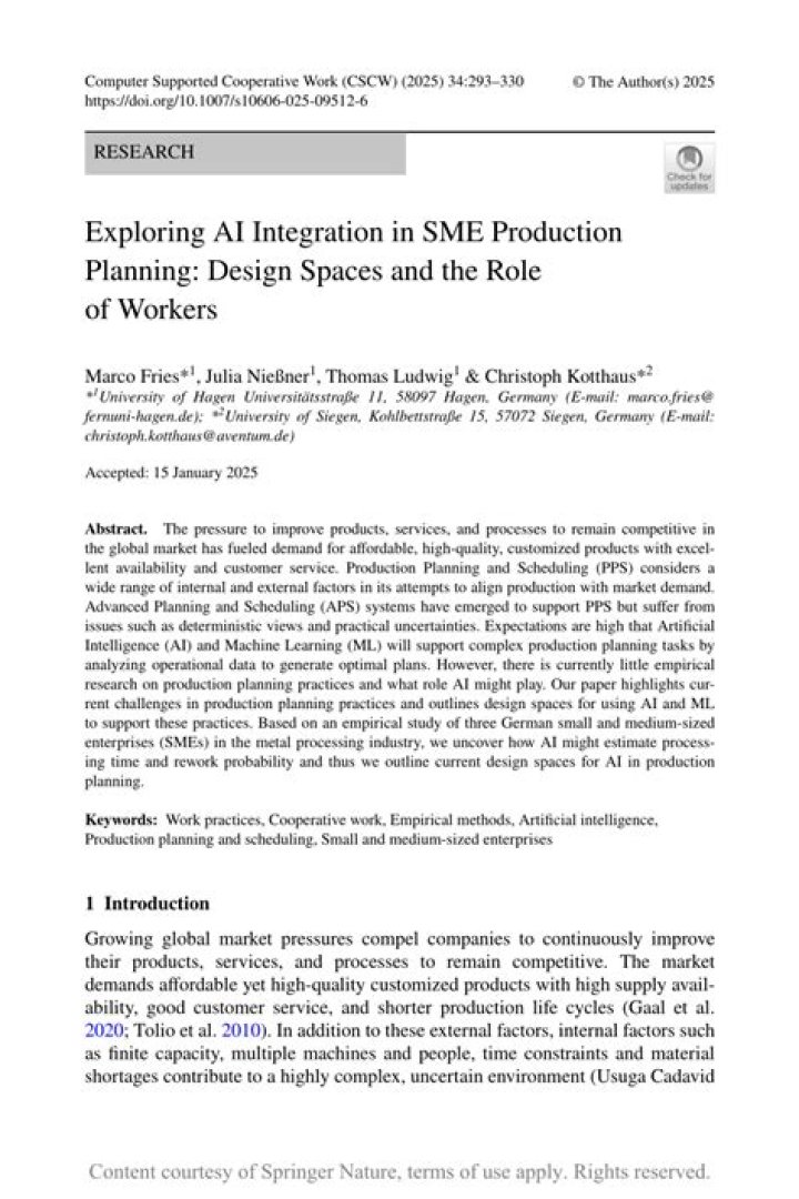 Exploring AI Integration in SME Production Planning: A Practical PDF Guide