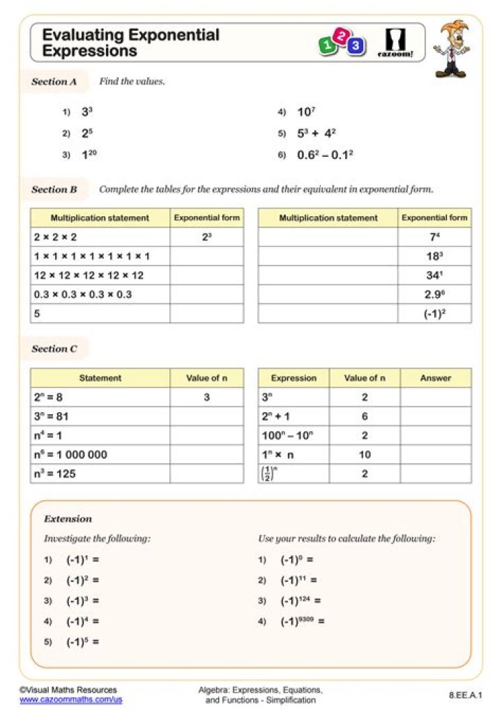 Exponential Equations PDF with Answers: Step-by-Step Guide