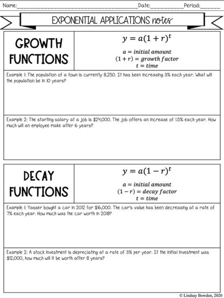 Exponential Growth Worksheet PDF – Master Fast-Rising Trends