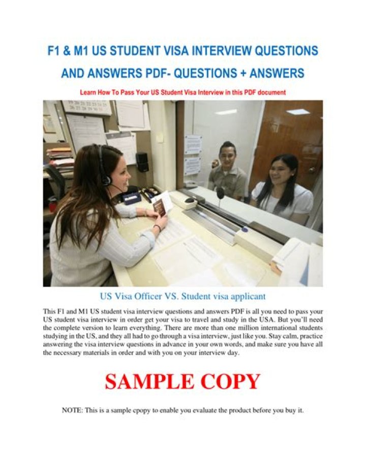 F1 Visa Interview Questions & Answers 2025 PDF Download
