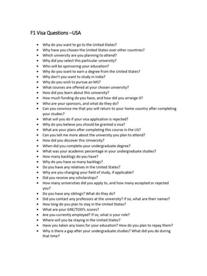 F1 Visa Interview Questions PDF – Essential Tips & Answers