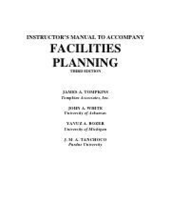 Facilities Planning 4th Edition: Expert PDF Guide