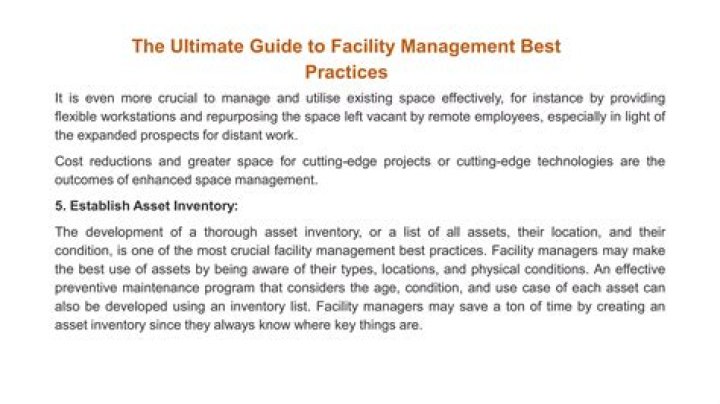 Comprehensive Facility Management Presentation PDF Guide