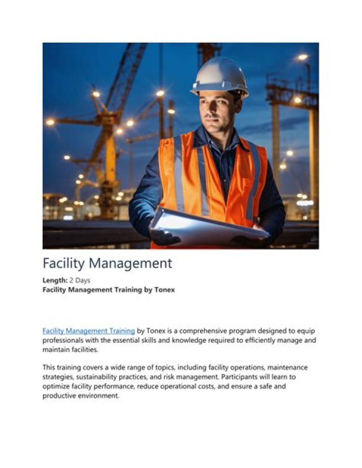 Download Free Facility Management Training PDF for Experts