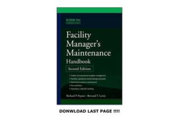 Facility Manager's Maintenance Handbook PDF: Complete Workflow Guide