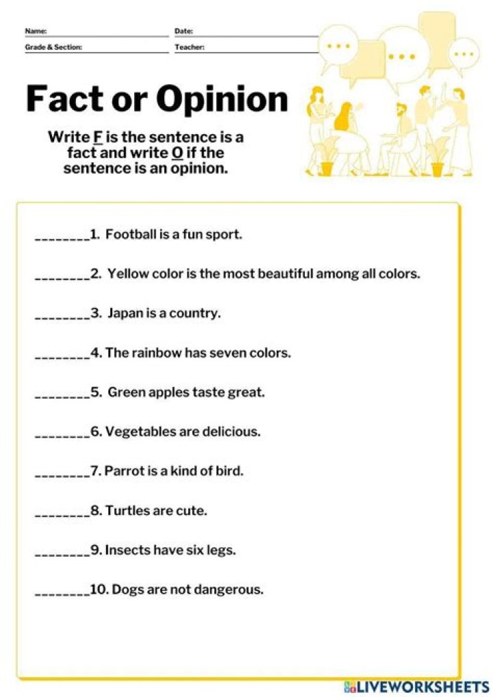 Fact or Opinion Quiz with Answers PDF – Instant Download