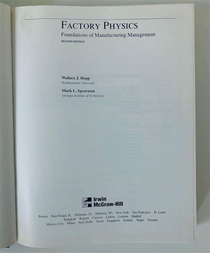 Factory Physics Foundations of Manufacturing Management: Essential PDF Guide