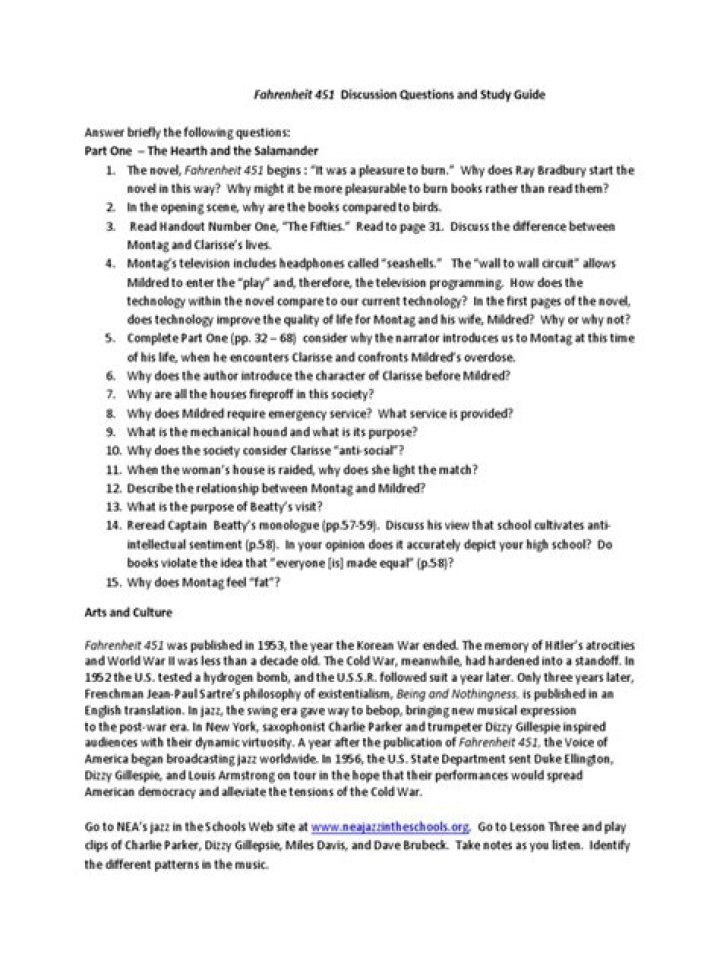 Fahrenheit 451 Discussion Questions PDF – Analyze the Book’s Themes & More