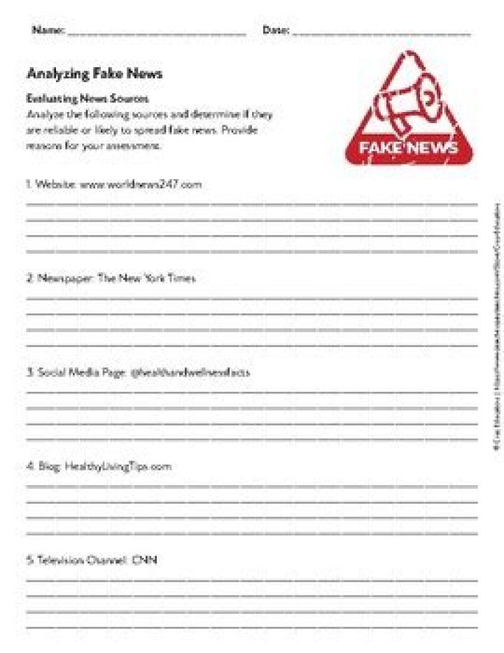 Free Fake News Worksheet PDF: Critical Thinking Exercise for Students