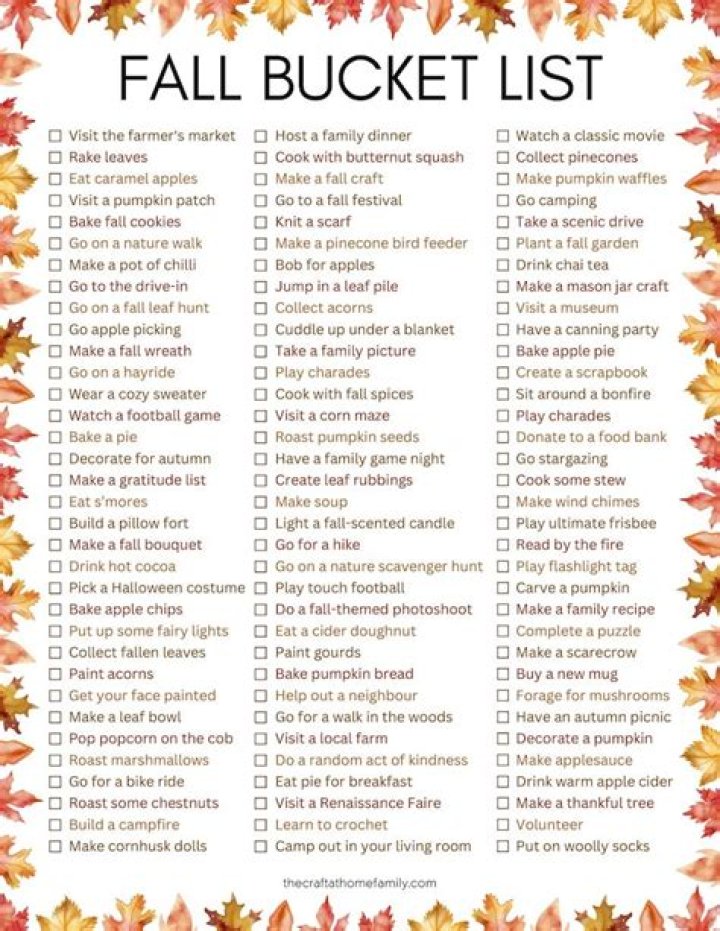 Fall Bucket List PDF: 100 Must-Do Adventures Before Winter