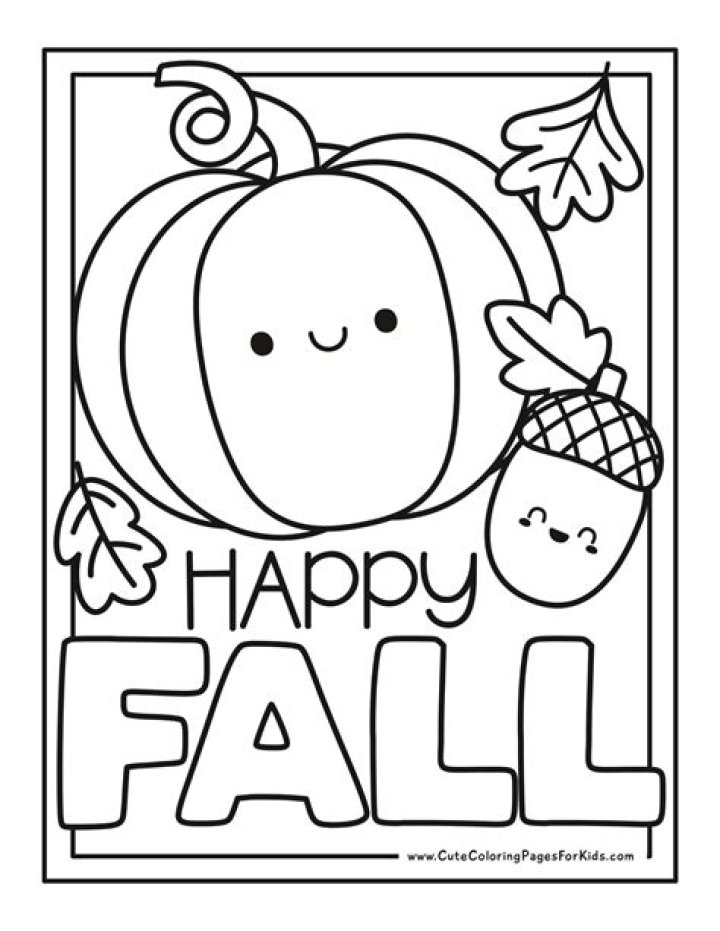 Fall Coloring Sheets PDF Free Download