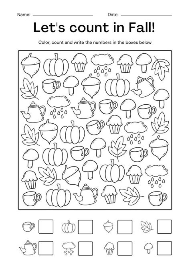 Free Fall Worksheets PDF for Kids – Printable Seasonal Math & Literacy Activities