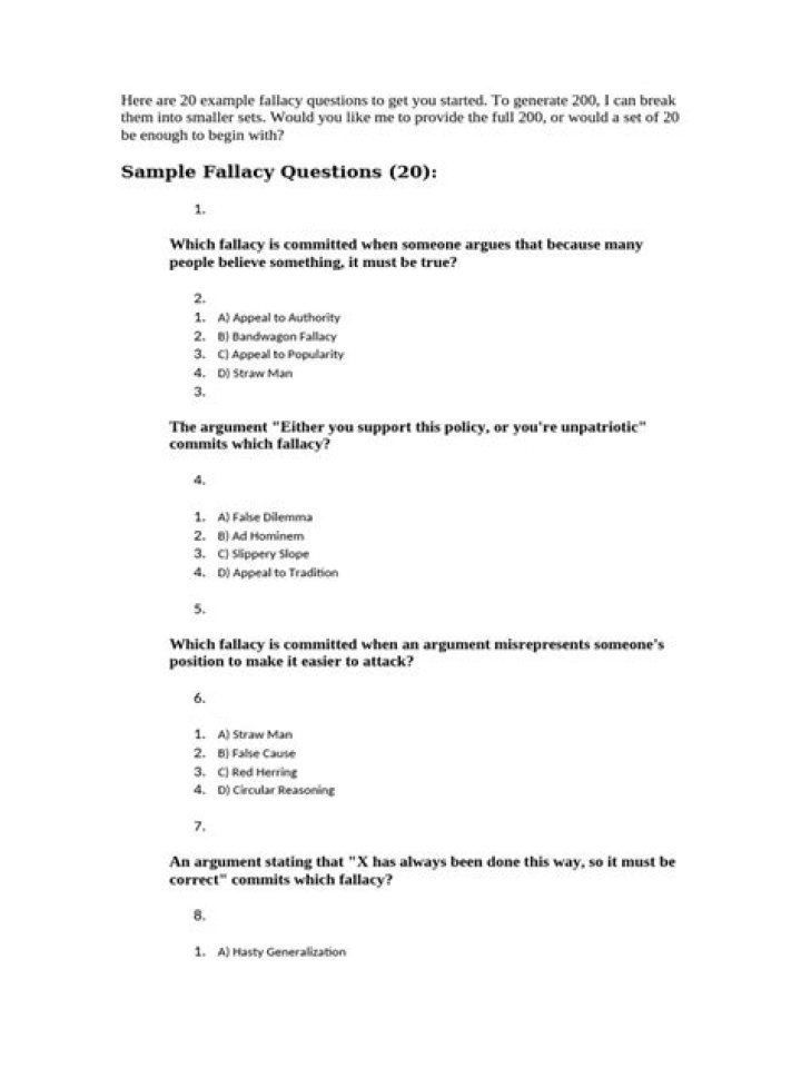 Fallacy Questions and Answers PDF: Master Logical Thinking