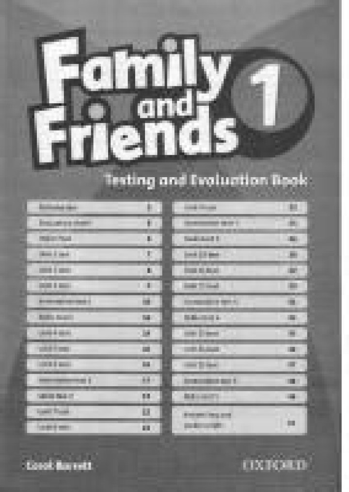 Family and Friends 1: Testing & Evaluation Testing Book PDF