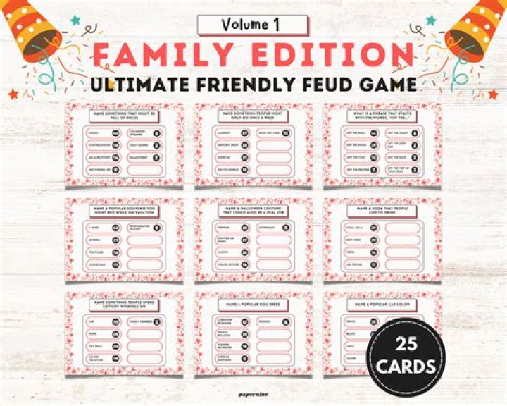 Family Fortunes Questions PDF: Essential Trivia for Family Game Nights