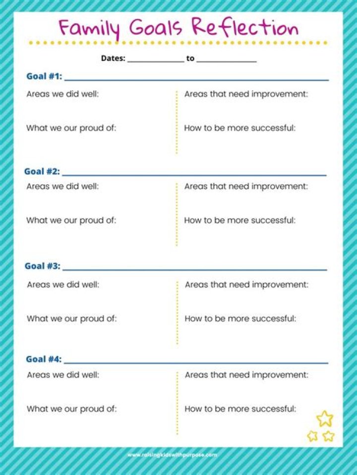 Free Family Goal Setting Worksheet PDF – Track Progress Together