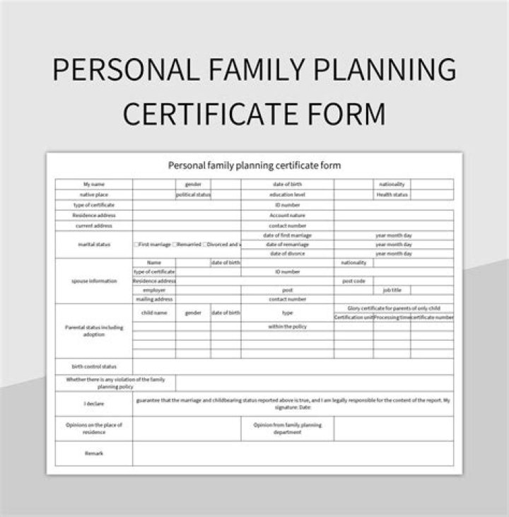 Download Family Planning Certificate PDF Easily